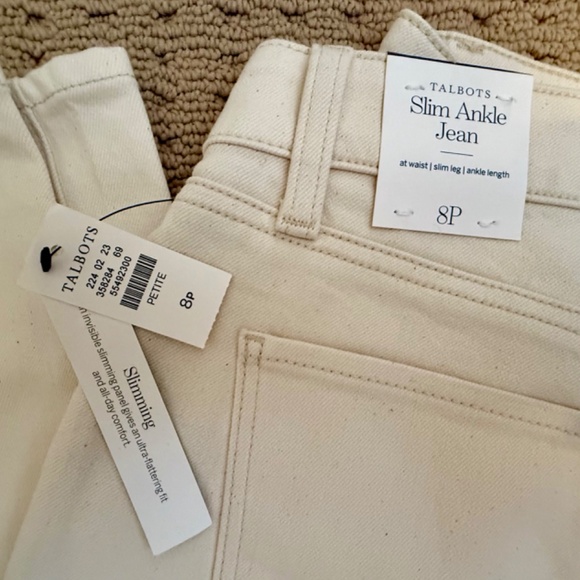 NWT Talbots jeans in Natural size 8P - Picture 4 of 4